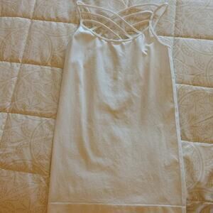 Zenana Outfitters White Cross Cross Cami size L/XL